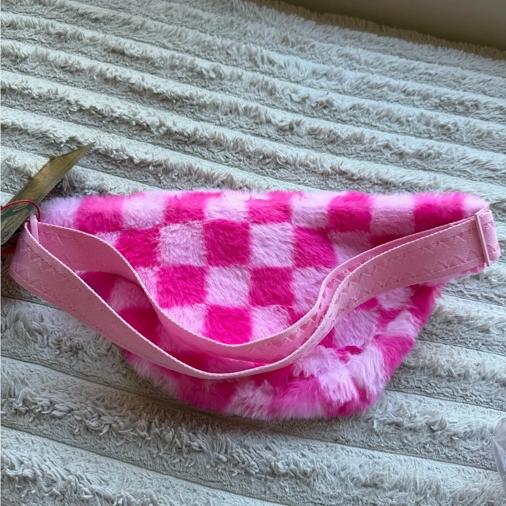 FURZILLA SHARK (PINK CHECK) SAVVY CROSSBODY - Picture 5 of 5